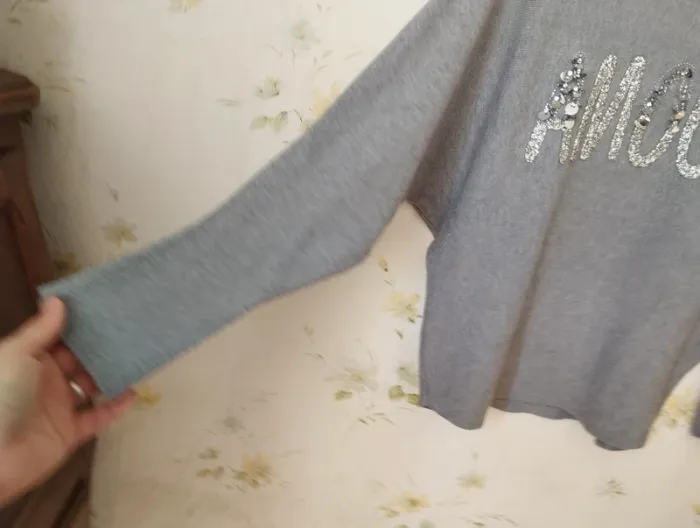 Pull fin gris taille M - photo numéro 6
