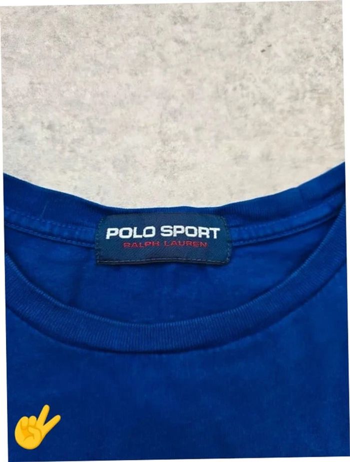 T-shirt Ralph Lauren S coupe col rond bleu Homme Men tee21b - photo numéro 2