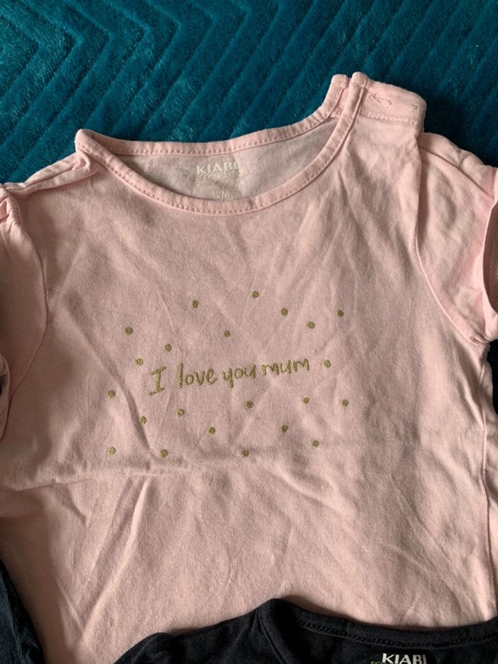 Lot 4 tee shirts fille 12 mois - photo numéro 4