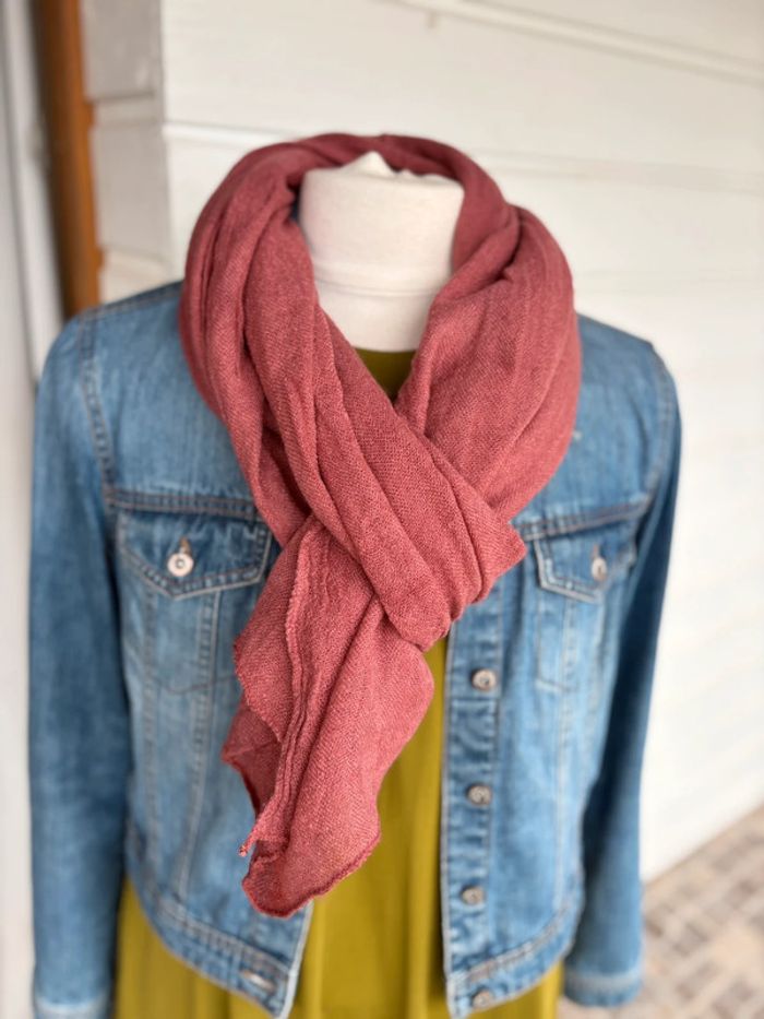 Écharpe Laine - Brique Rouge N°3