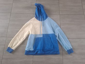 Sweat à capuche beige bleu Shein Taille S