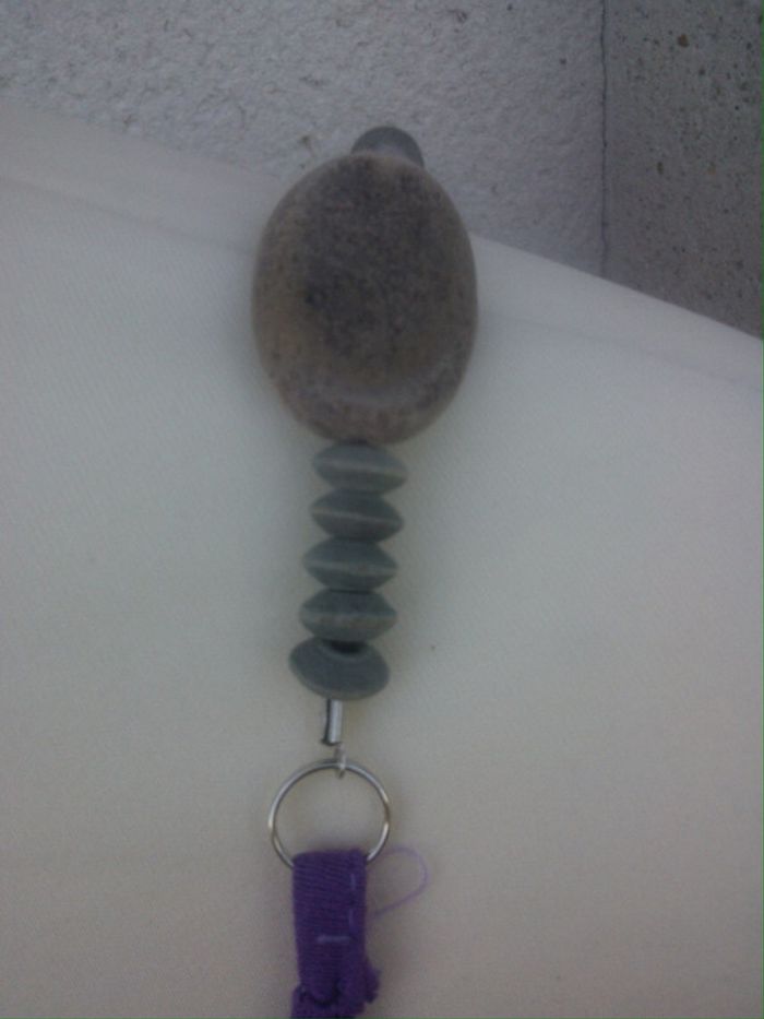 Débardeur violet et perles bois TU - photo numéro 3