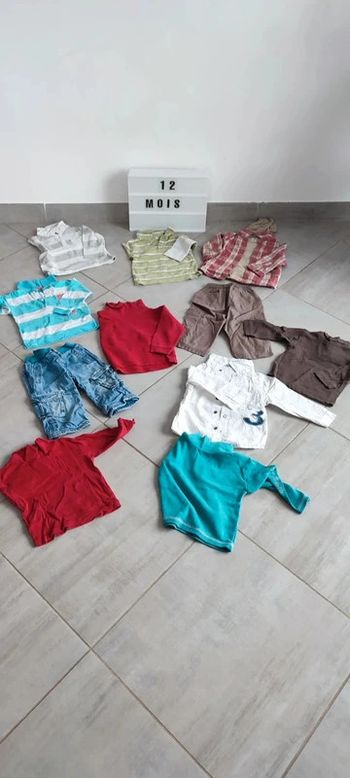 lot de vêtements garçon demi saison 12 mois