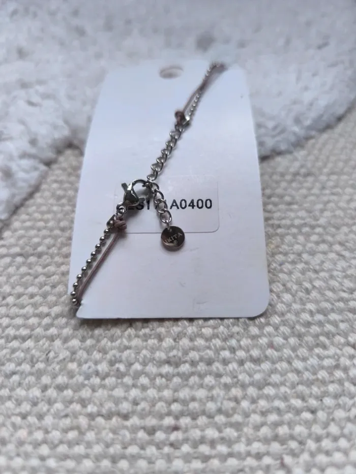 🌸 Bracelet IKITA cordon et chaîne – fin et élégant - photo numéro 3