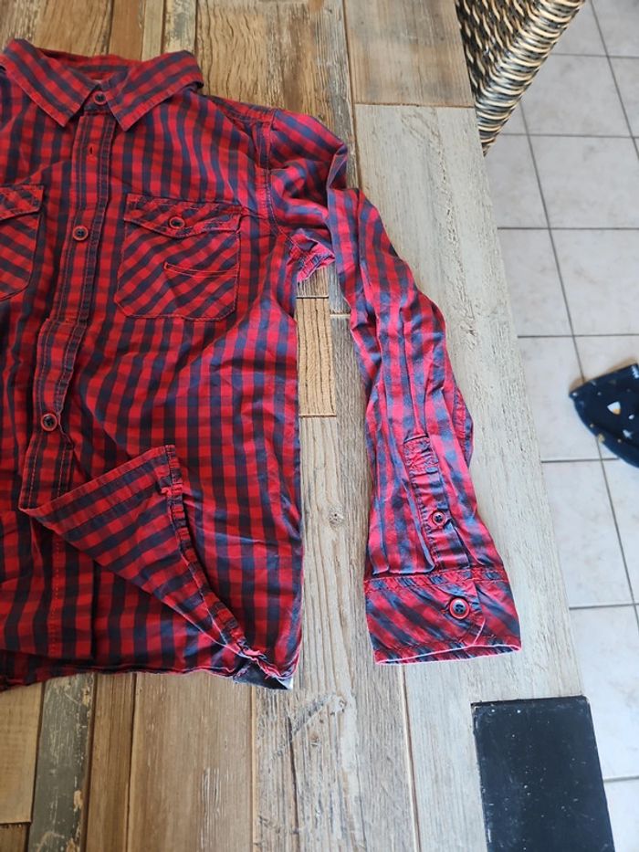 Chemise longue manche garçon taille 10 ans marque jbc - photo numéro 3