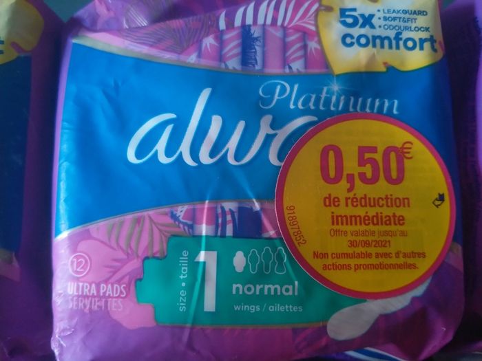 Lot de 6 paquets de lingettes always Platinum normal - photo numéro 2