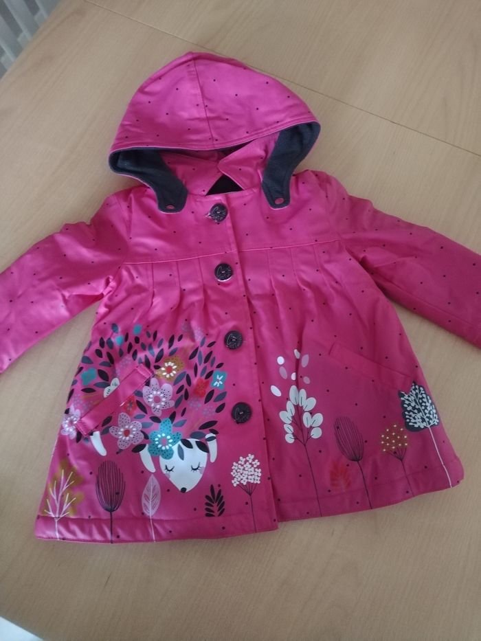 Manteau imperméable Catimini bébé fille 18 mois - photo numéro 2