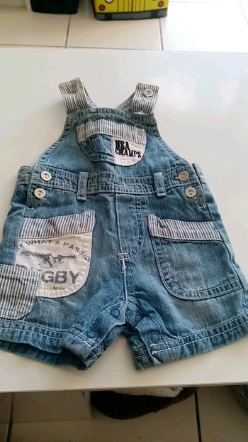 Salopette short 3 mois