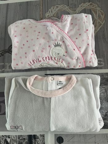 Lot de 2 pyjamas chaud petite fille