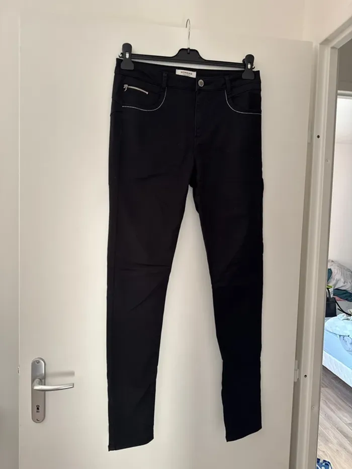 Pantalon en tissu taille regular Morgan