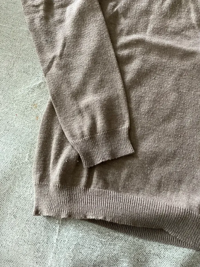 Pull taupe Vintage Dressing avec nœuds au dos – Taille S - photo numéro 2