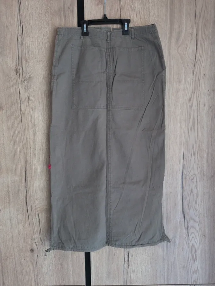 Jupe longue kaki style cargo
 Taille 40 - photo numéro 4