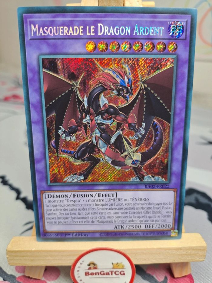 Masquerade Le Dragon Ardent RA02 FR022 Secret Rare Yu-Gi-Oh! Collection Rareté II 25th FR 1ère ed