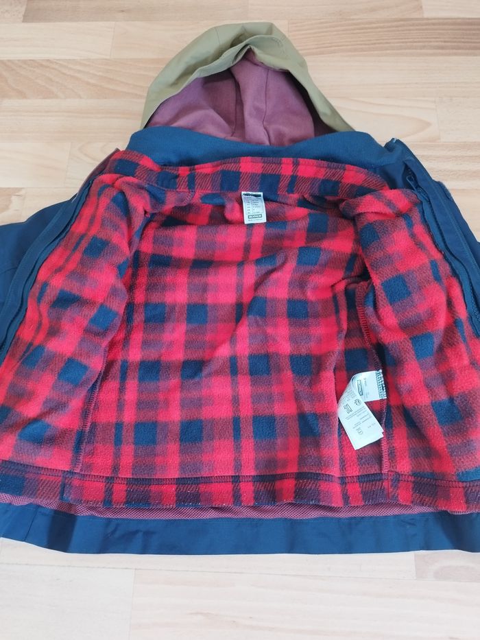 Blouson 2 en 1 veste imperméable et gilet zippé garçon 4 ans Queshua - photo numéro 3