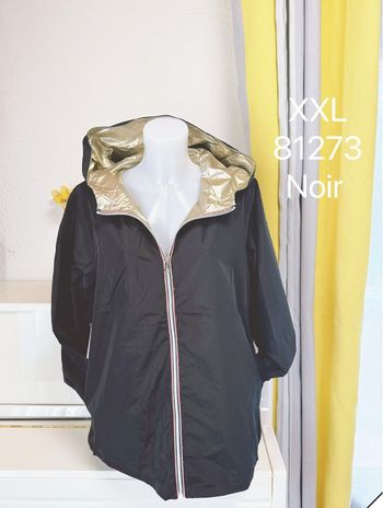 Veste imperméable et réversible noir taille XXL 🌸