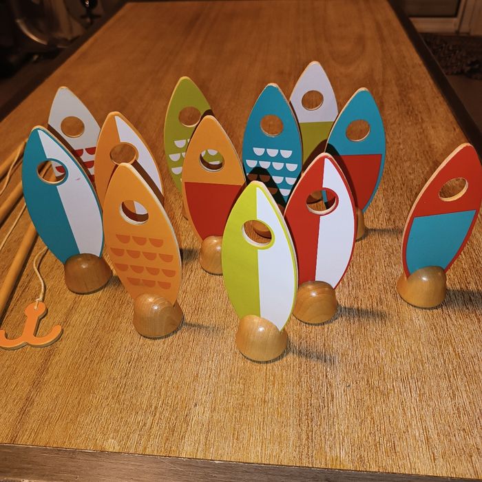Jeu en bois de pêche attrape poisson - photo numéro 3