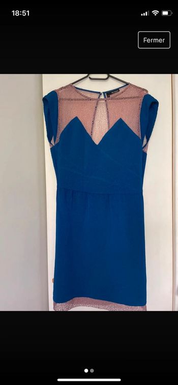 Robe dentelle the kooples bleue roi