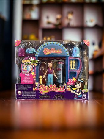 Neuf Mattel Polly Pocket 2006 PollyWorld boutique de Souvenirs Avec Lila 9cm