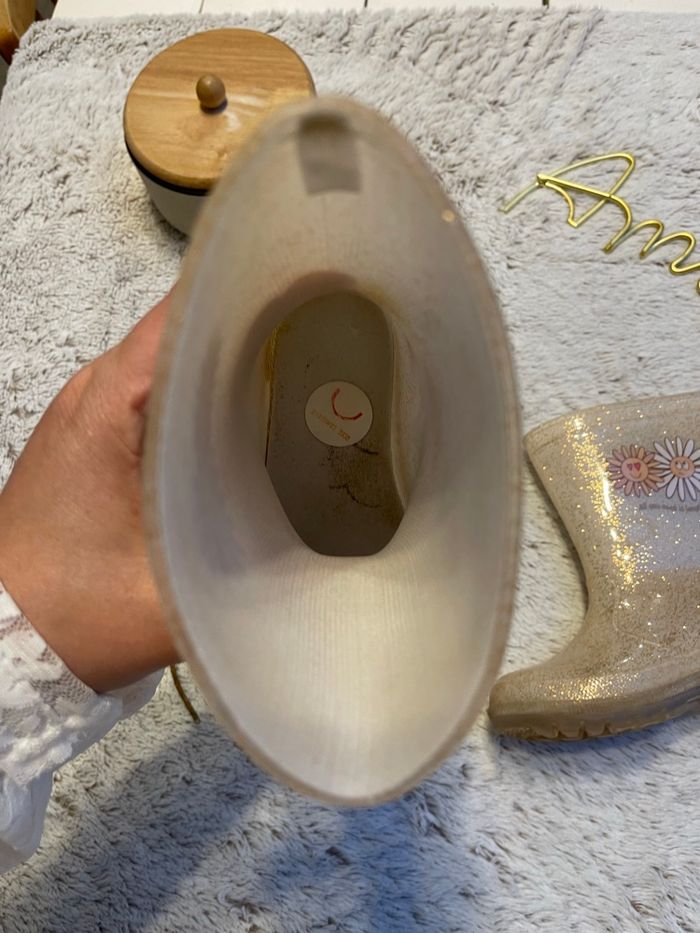 Botte de pluie beige à paillettes - Taille 26 - Vertbaudet - photo numéro 3