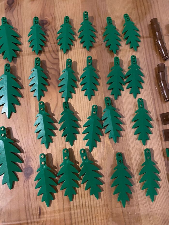 Lot lego de 29 feuilles de palmier avec tronc et socle (végétation) - photo numéro 9