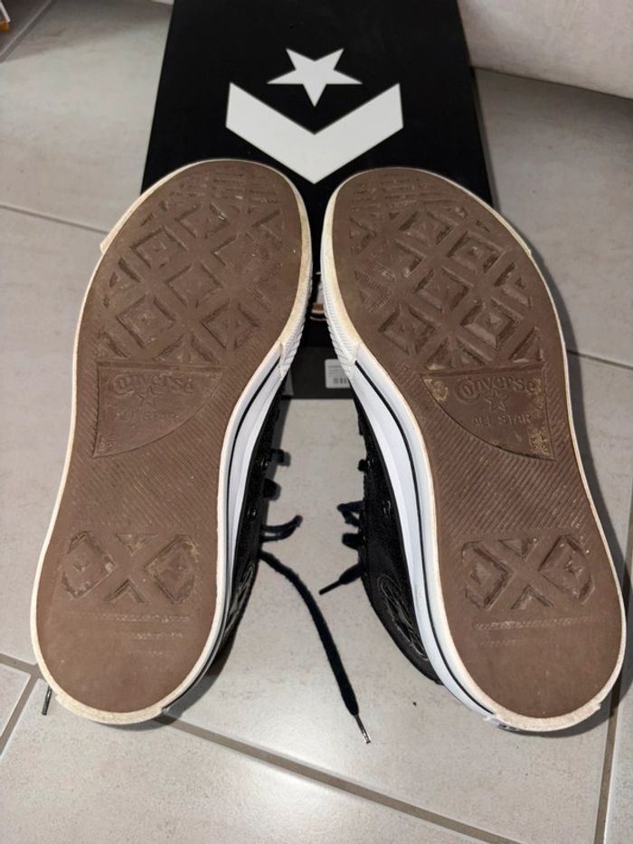 Converse plate-forme noire pailletées - photo numéro 5