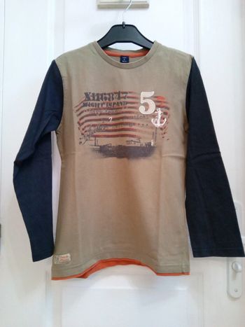 Tee-shirt manches longues 2 couleurs T.10 ans - Terre de marins