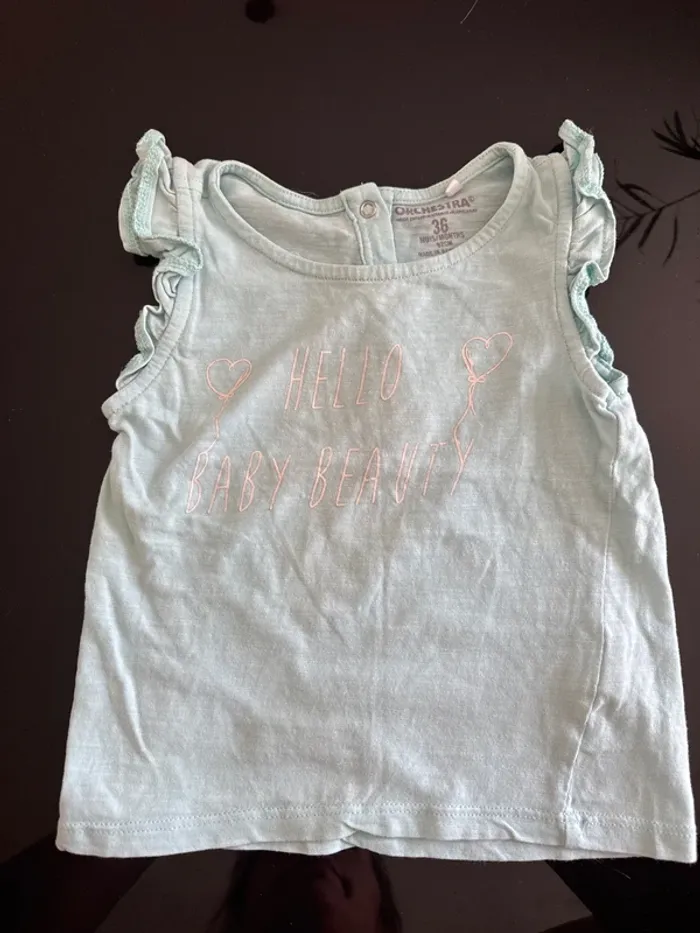 👚 lot 3débardeurs- bébé fille - 36 mois - orchestra - 92 cm - bon état - photo numéro 5