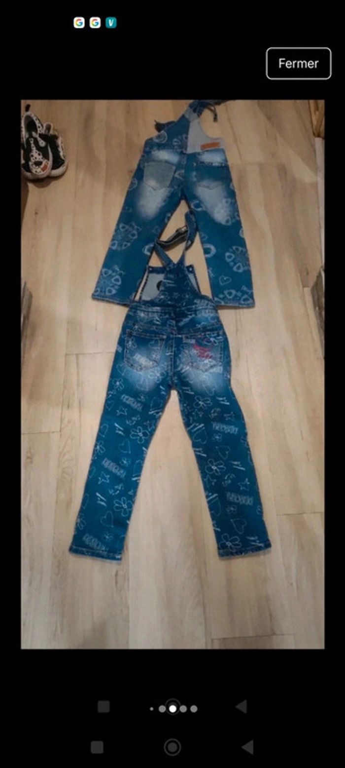 Lot de 2 salopettes Desigual 5-6 ans - photo numéro 5