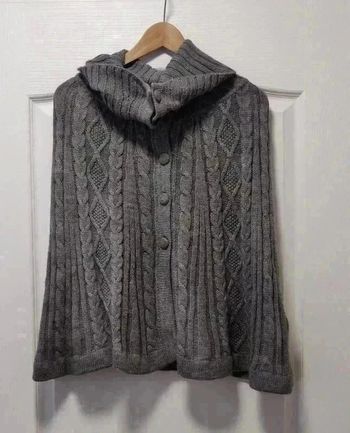 Poncho gris à col roulé H&M M