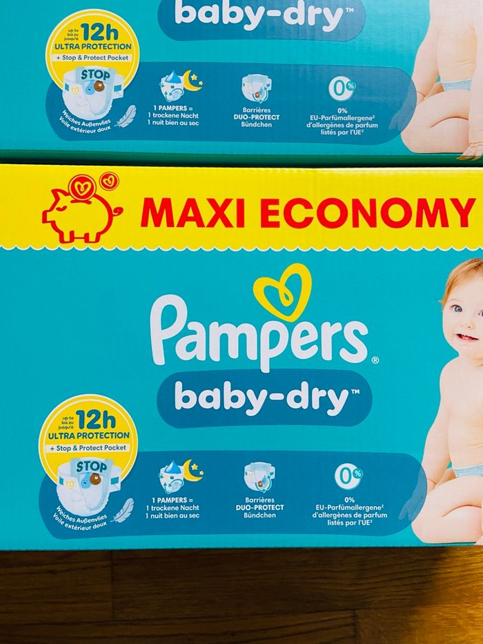 2 maxi packs couches Pampers Baby Dry taille 4+ - photo numéro 3