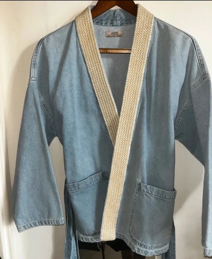 Superbe Veste Kimono en jeans , taille S, Neuf - H2O - photo numéro 4