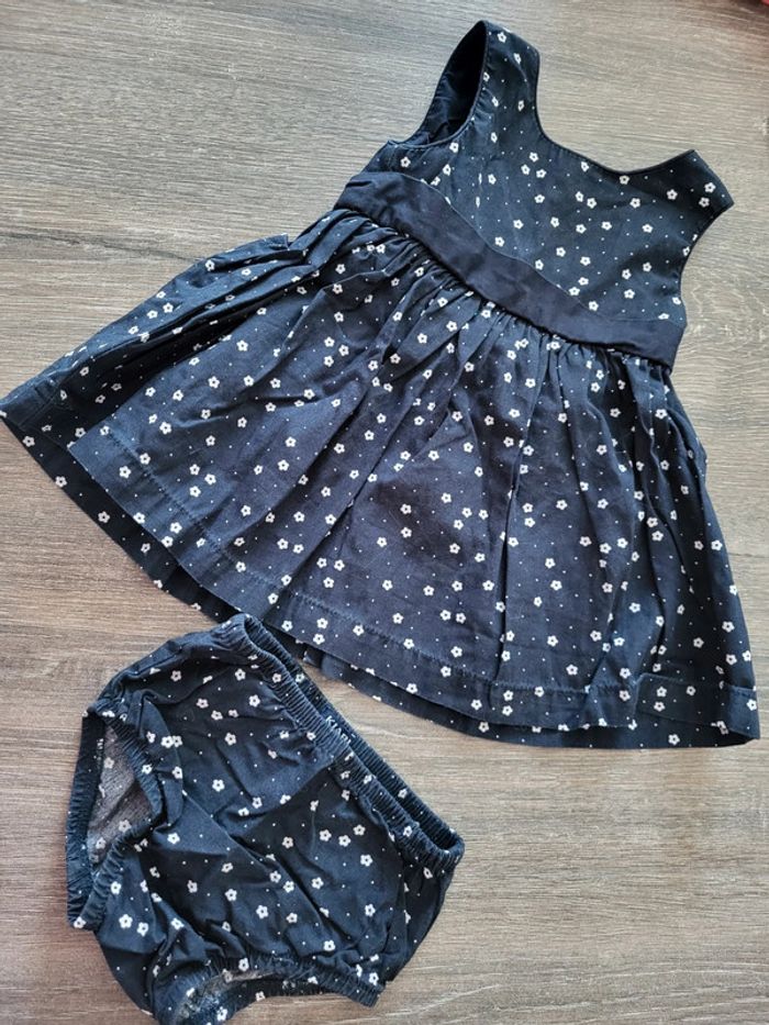 Robe motif fleur avec sa culotte