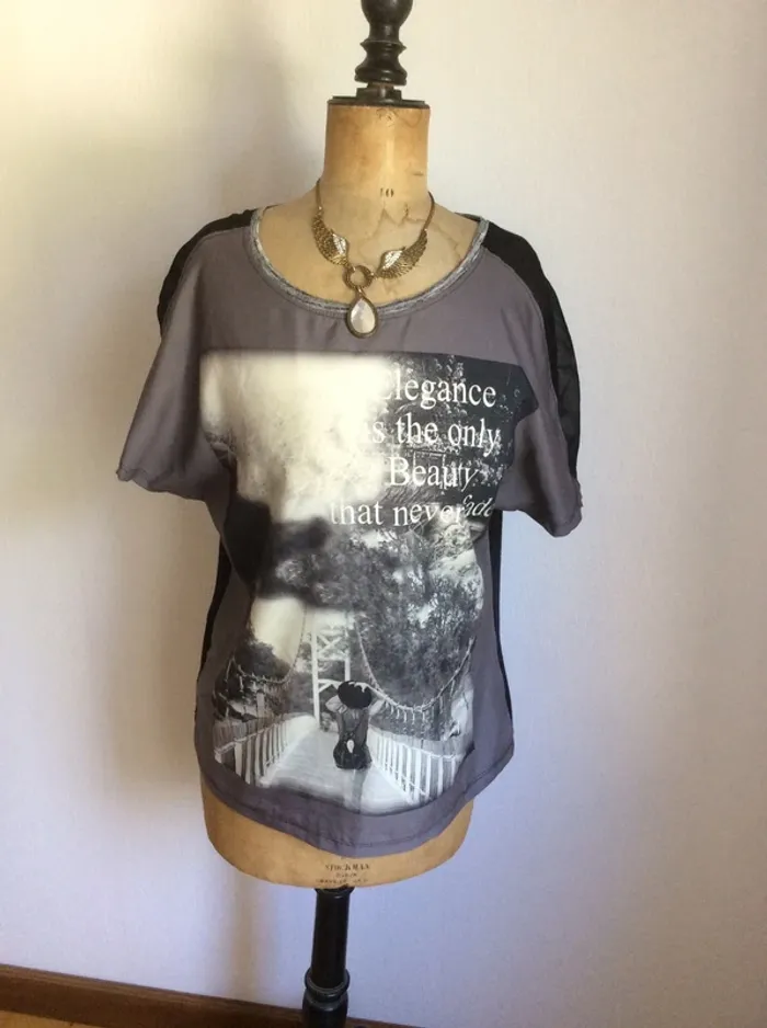 T-shirt bi matière