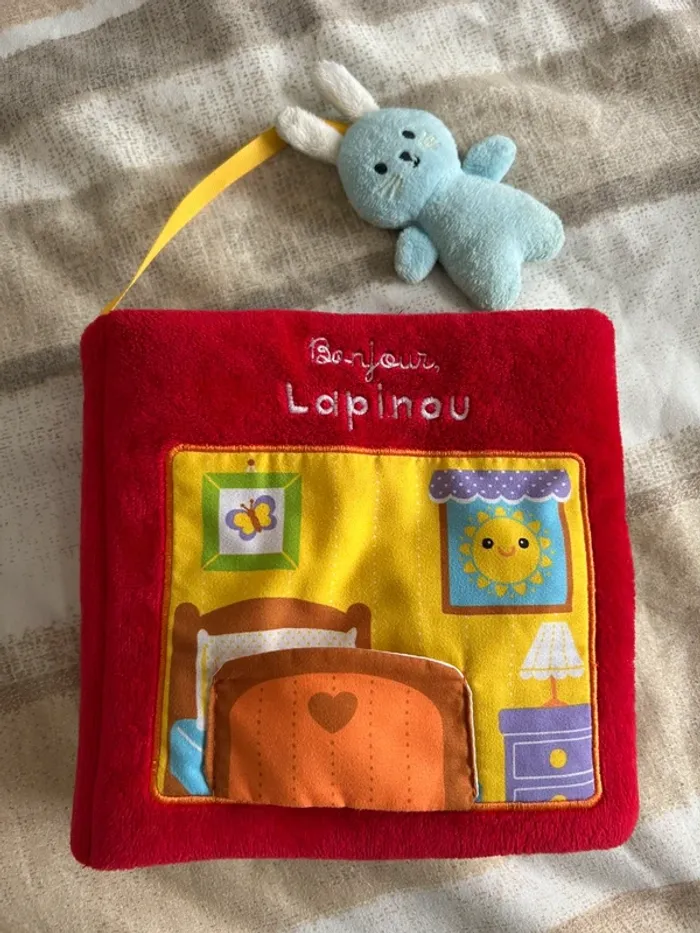 Livre éveil tissu lapinou - photo numéro 2