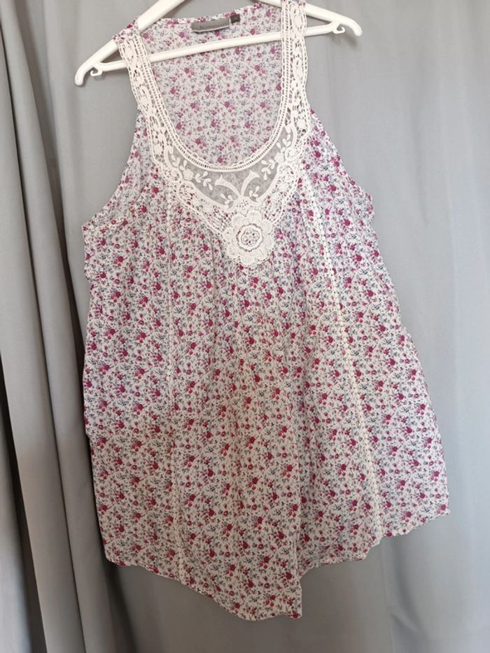 Tunique bretelles broderie  K.Womman T44