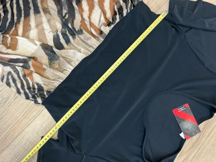 Robe femme robe longue femme été robe automne noir beige motifs taille 54 taille 56 neuf - photo numéro 7