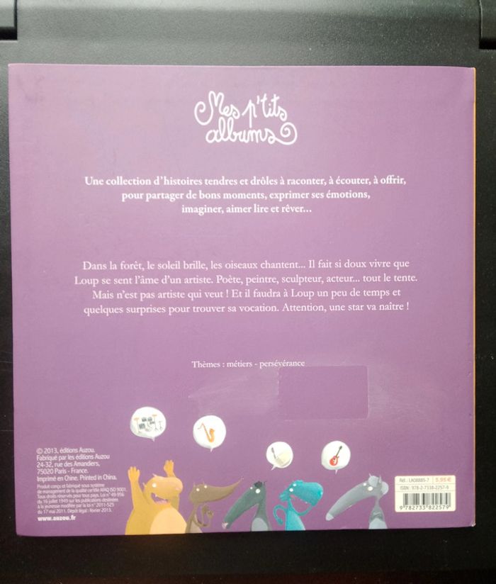 Livre enfant - le loup qui voulait être un artiste - photo numéro 2
