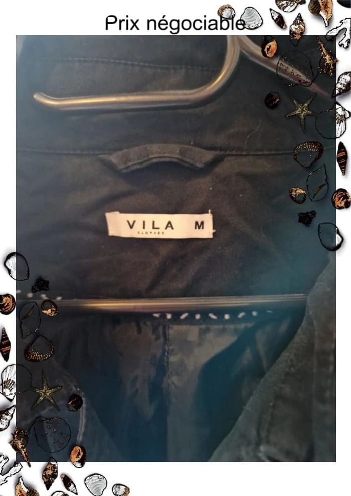 🌈 Veste / Trench femme noir "Villa Clothes" Taille M, Très bon état 🌈 - photo numéro 9