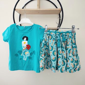 5 ans ensemble été Teeshirt et jupe 