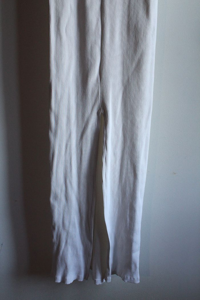 Longue robe bustier blanche/écru Bershka - photo numéro 5