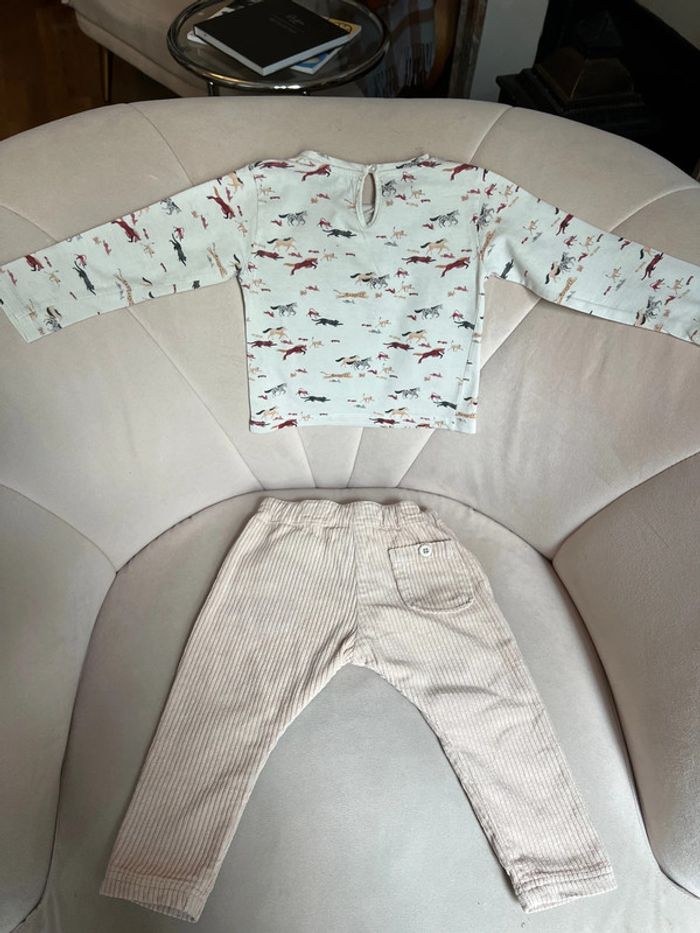 Ensemble pantalon velours grosses côtes et t-shirt 18 mois - Émile et Ida - photo numéro 8