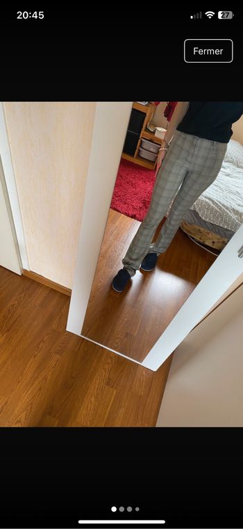 Pantalon tailleur à carreaux Bershka