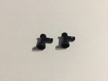 Lot x2 Bouchon 1x1 sans trou 4599b noir pièce détachée Lego #A49
