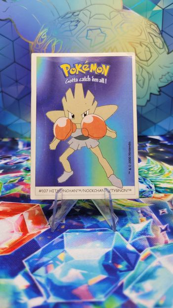 Carte Sticker Pokémon Dunkin Boomer 1999 n°107 Tygnon