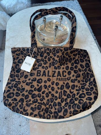 Sac cabas tote bag léopard balzac Paris