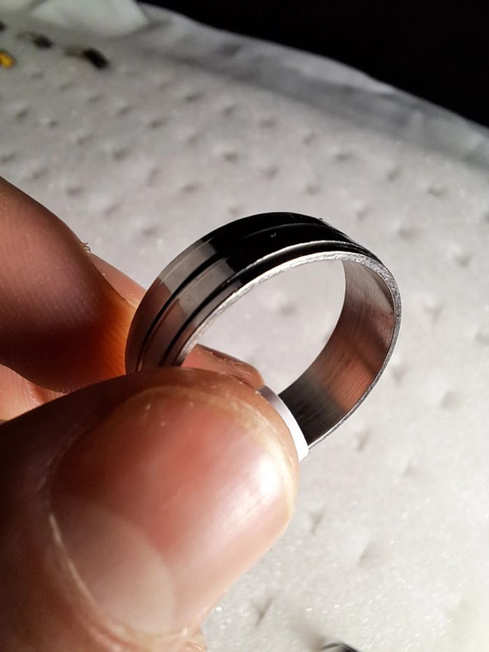 Bague acier inoxydable argentée - photo numéro 2