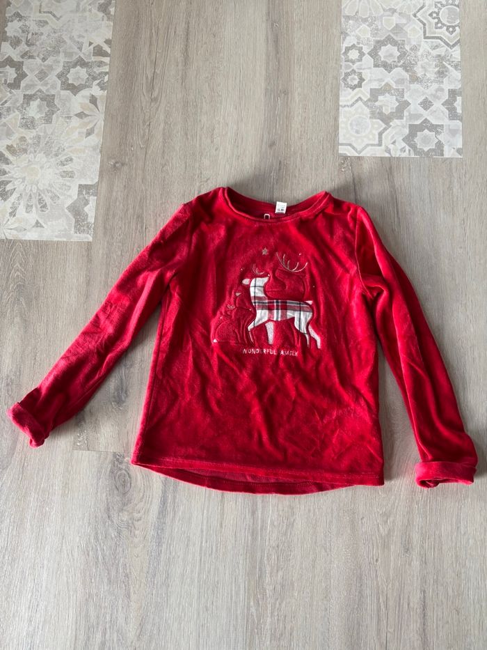 Haut de pyjama Noël fille 8 ans - photo numéro 2