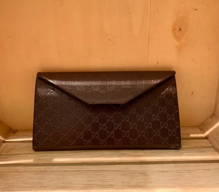 Étuis à lunettes GUCCI authentique – Monogramme marron chic - photo numéro 2