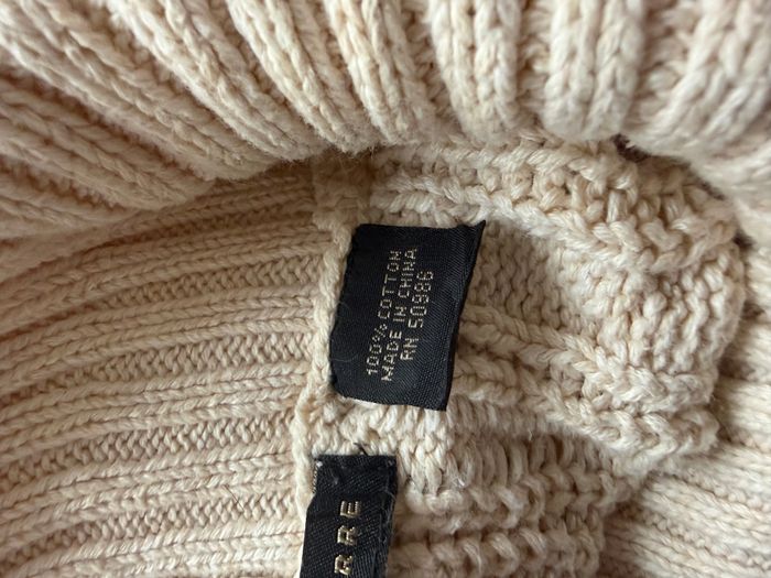 Pull Crème Torsadé Col Roulé 100% Coton – Jeanne Pierre – Taille S - photo numéro 4