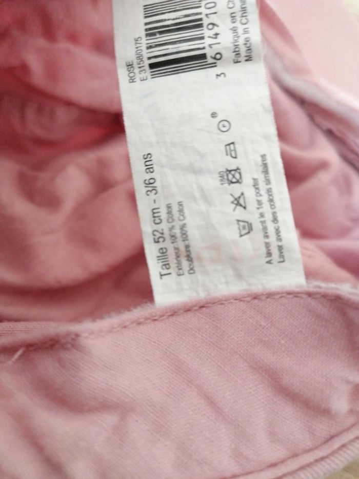 Casquette rose monoprix kids 52cm 3/6 ans - photo numéro 2